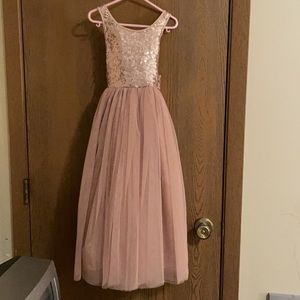 Tulle flower girl rosegold